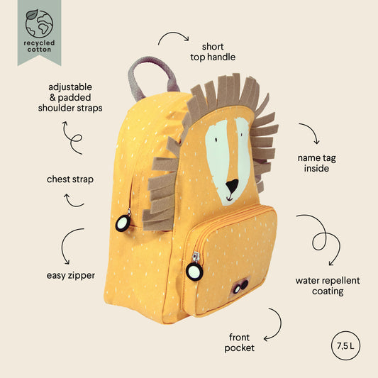 Trixie Baby - Kinderrucksack | Löwe - Panda Pals