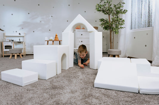 Soft Play 10 Foam Block Set - White Creativity
