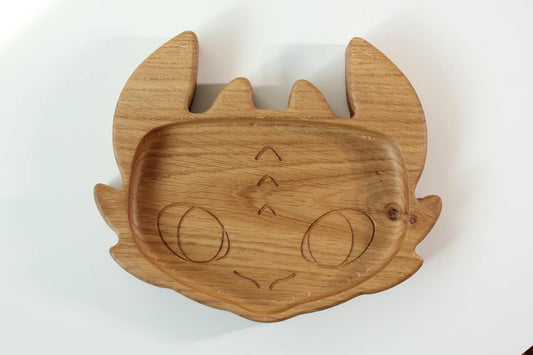 Wooden Plate For Kids - Toothless