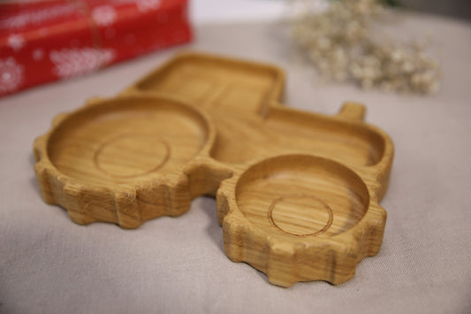 Wooden Plate For Kids - Tractor
