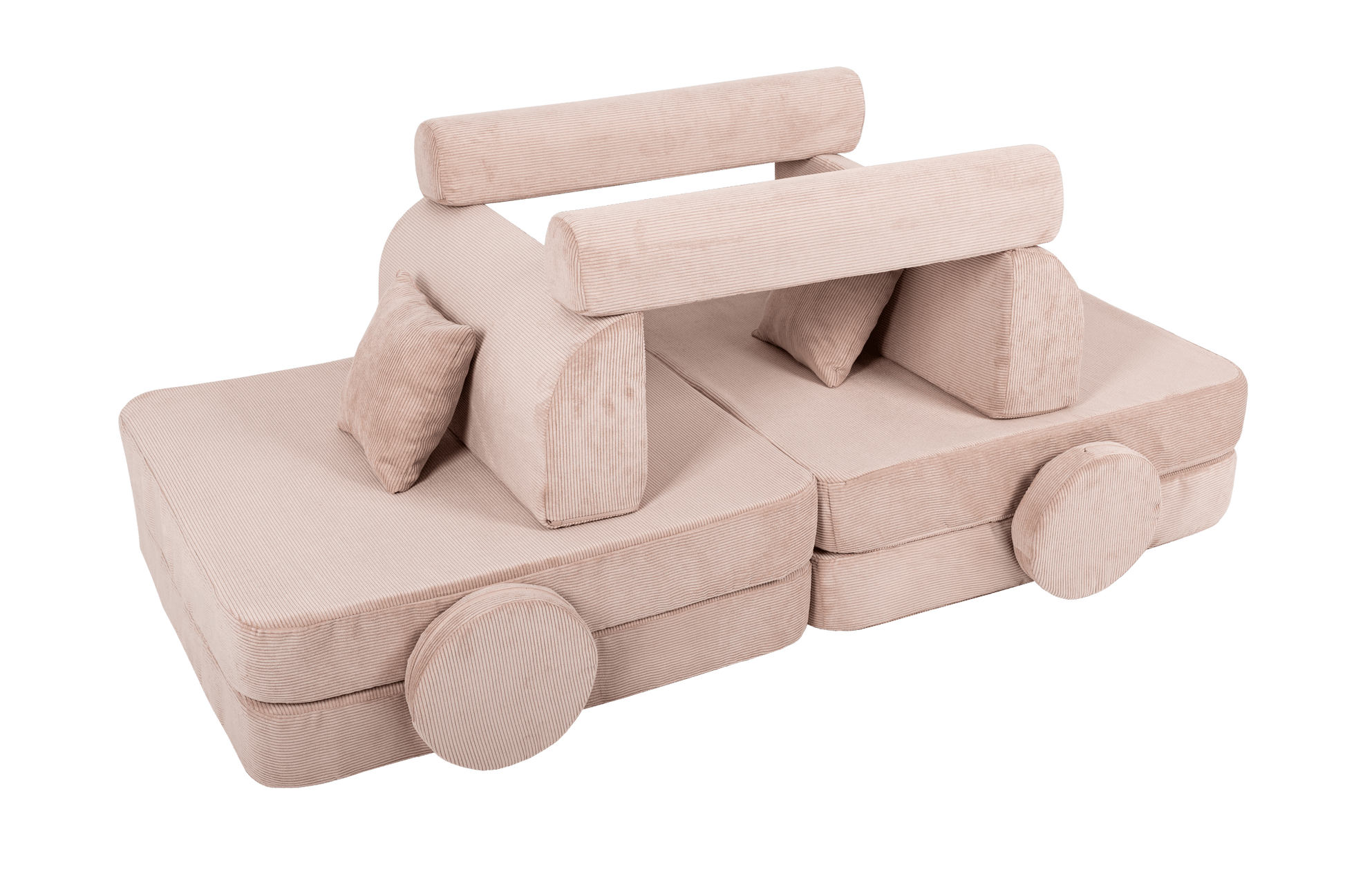 Modular Sofa for Kids - Slimcord Corduroy Pink