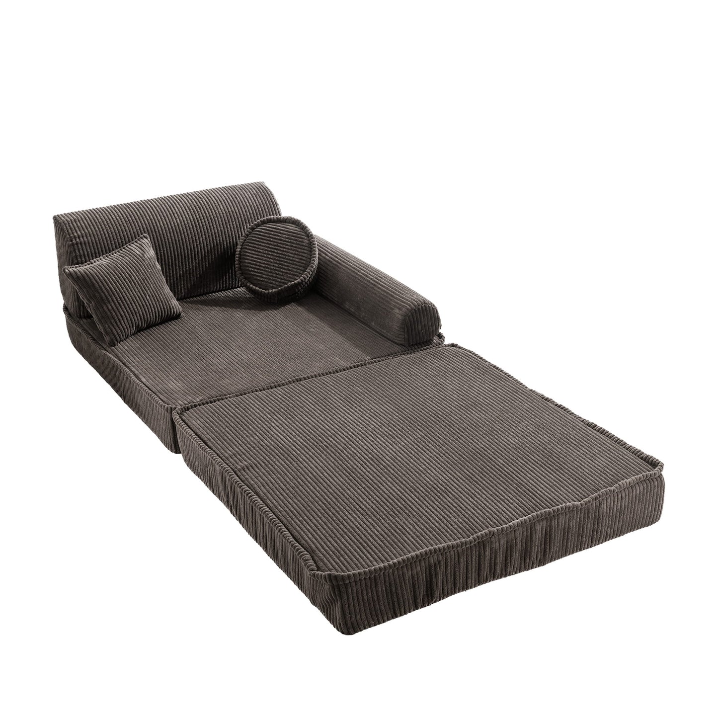 Modular Sofa for Kids - Premium Corduroy Brown