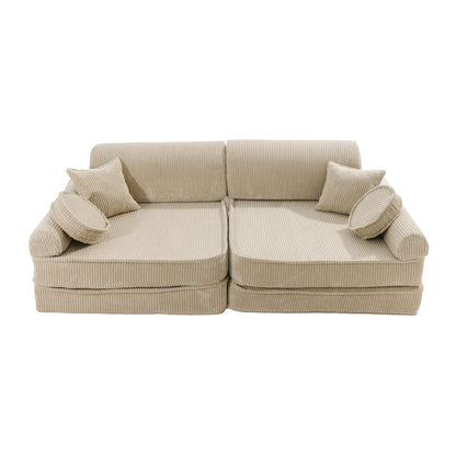 Modular Sofa for Kids - Premium Corduroy Ecru