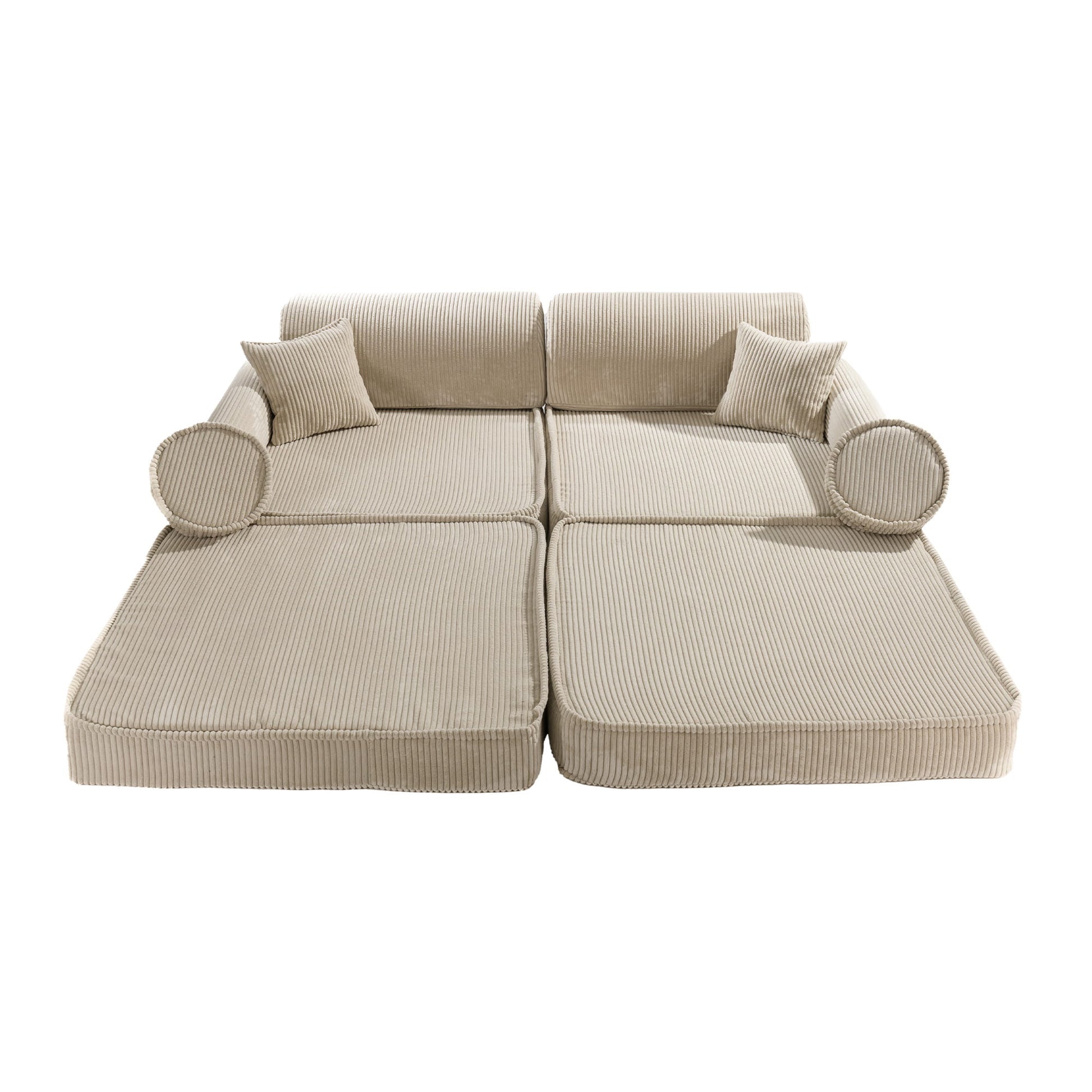 Modular Sofa for Kids - Premium Corduroy Ecru