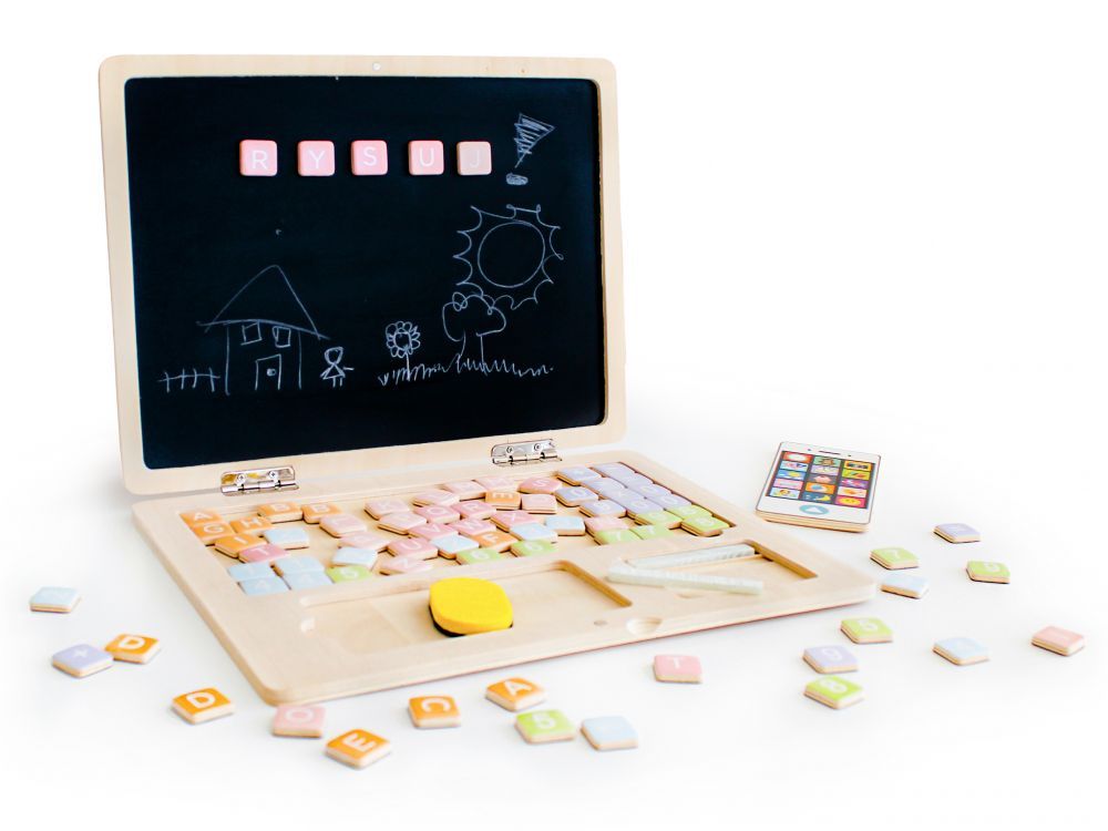 ECOTOYS - Holz Laptop & Handy Set - Panda Pals