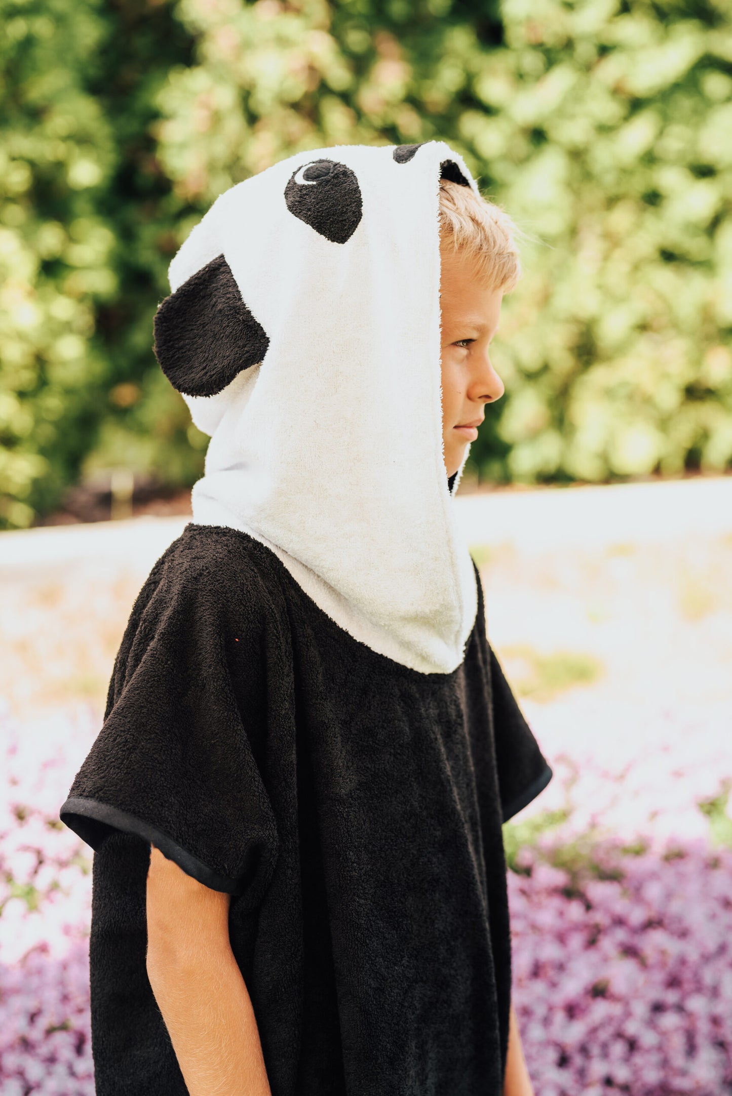 Short sleeve poncho "Panda" | for children