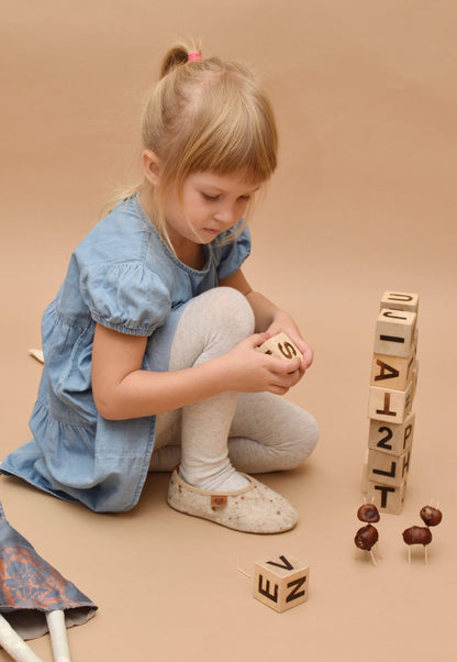 Omaking - Kinder Pantoffel "Põnni" | handgemacht aus Schafswolle