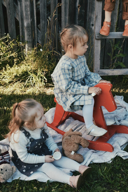 Omaking - Leder Kinderschuh "Lusti" | Natur-Weiß