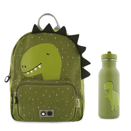 Trixie Baby - Kinderrucksack und Flasche 500 ml | Dino - Panda Pals