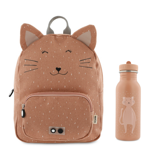 Trixie Baby - Kinderrucksack und Flasche 500 ml | Katze - Panda Pals