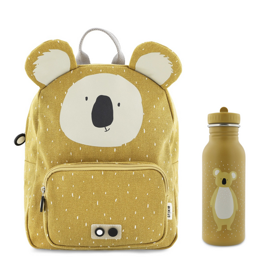 Trixie Baby - Kinderrucksack und Flasche 500 ml | Koala - Panda Pals