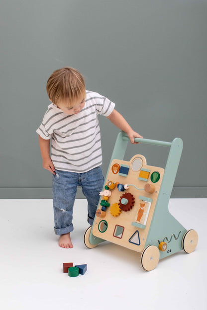 Trixie Baby - Spiel- und Lauflernwagen | aus Holz mit Tieren