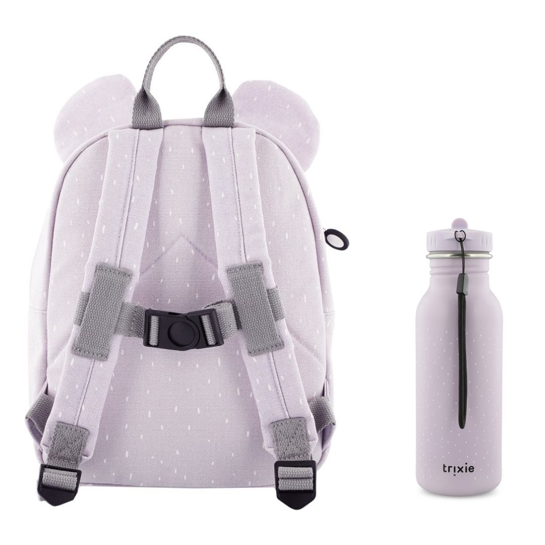 Trixie Baby - Kinderrucksack und Flasche 500 ml | Maus - Panda Pals