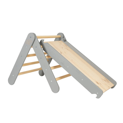 Ladder with a Slide-Climbing Wall - Grey