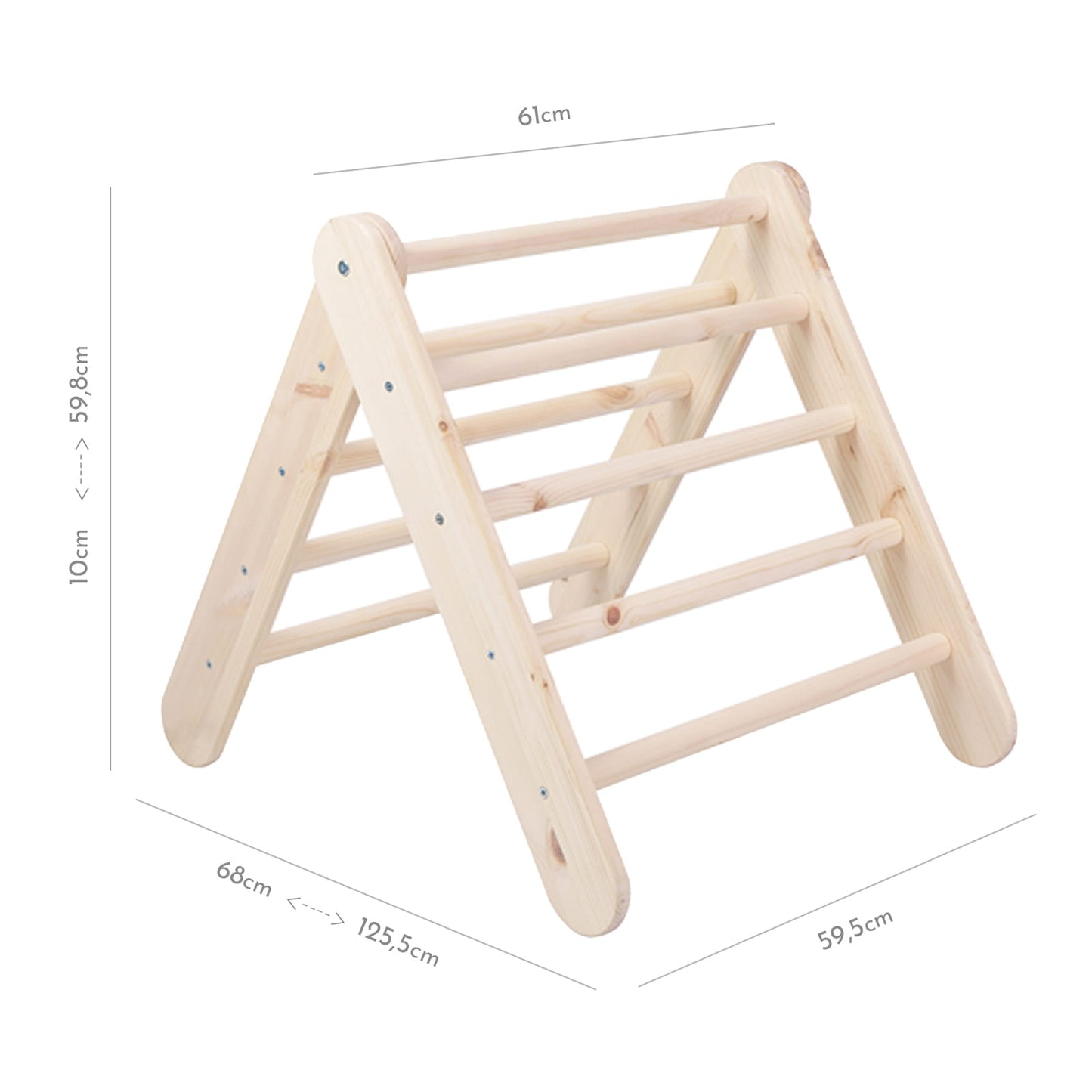 Wooden Pikler Climbing Ladder - Natural Wood