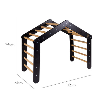 Large Wooden Pikler Ladder - Black