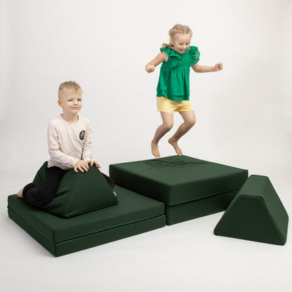 Monboxy - Aktivitäts Spielsofa | Dunkelgrün