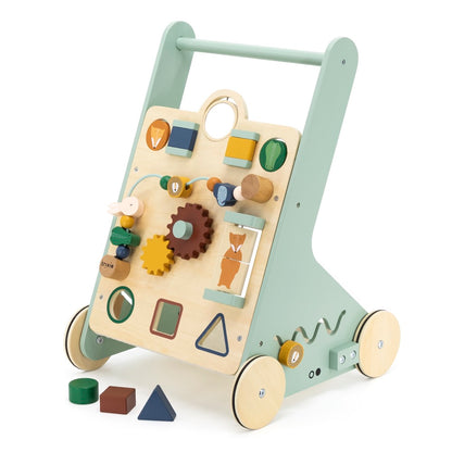 Trixie Baby - Spiel- und Lauflernwagen | aus Holz mit Tieren