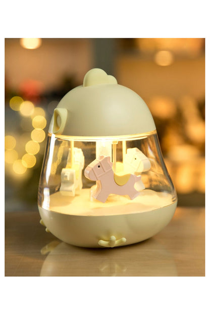 Rabbit & Friends - Lampe mit Karussell | Gelb