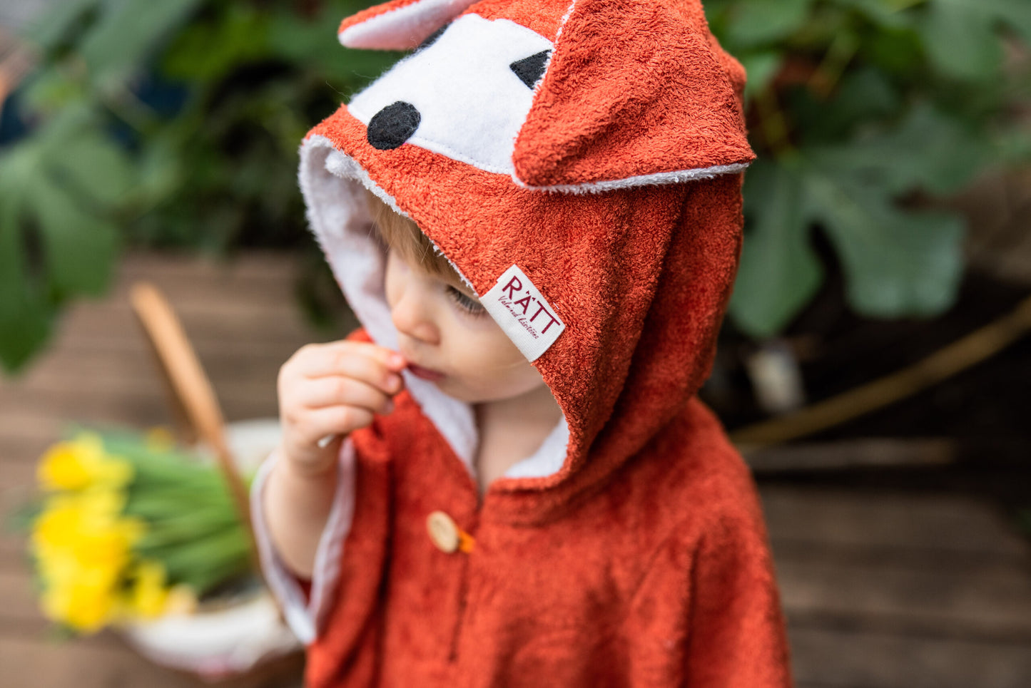 Rätt - Kurzarm Poncho für Kinder | "Fuchs"