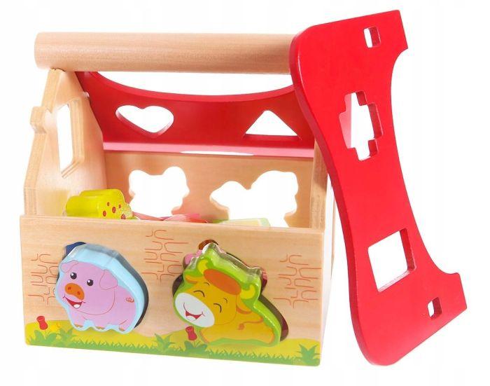 Gerardo's Toys - Montessori Holzhaus Sortierspielzeug - Panda Pals