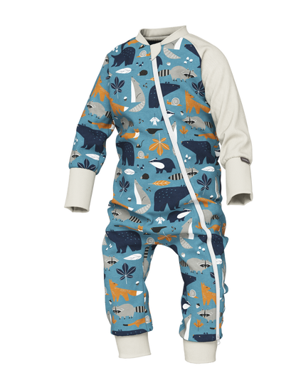 Breden – Baby-Schlafoverall | FREDA – Autumn Forest Animals