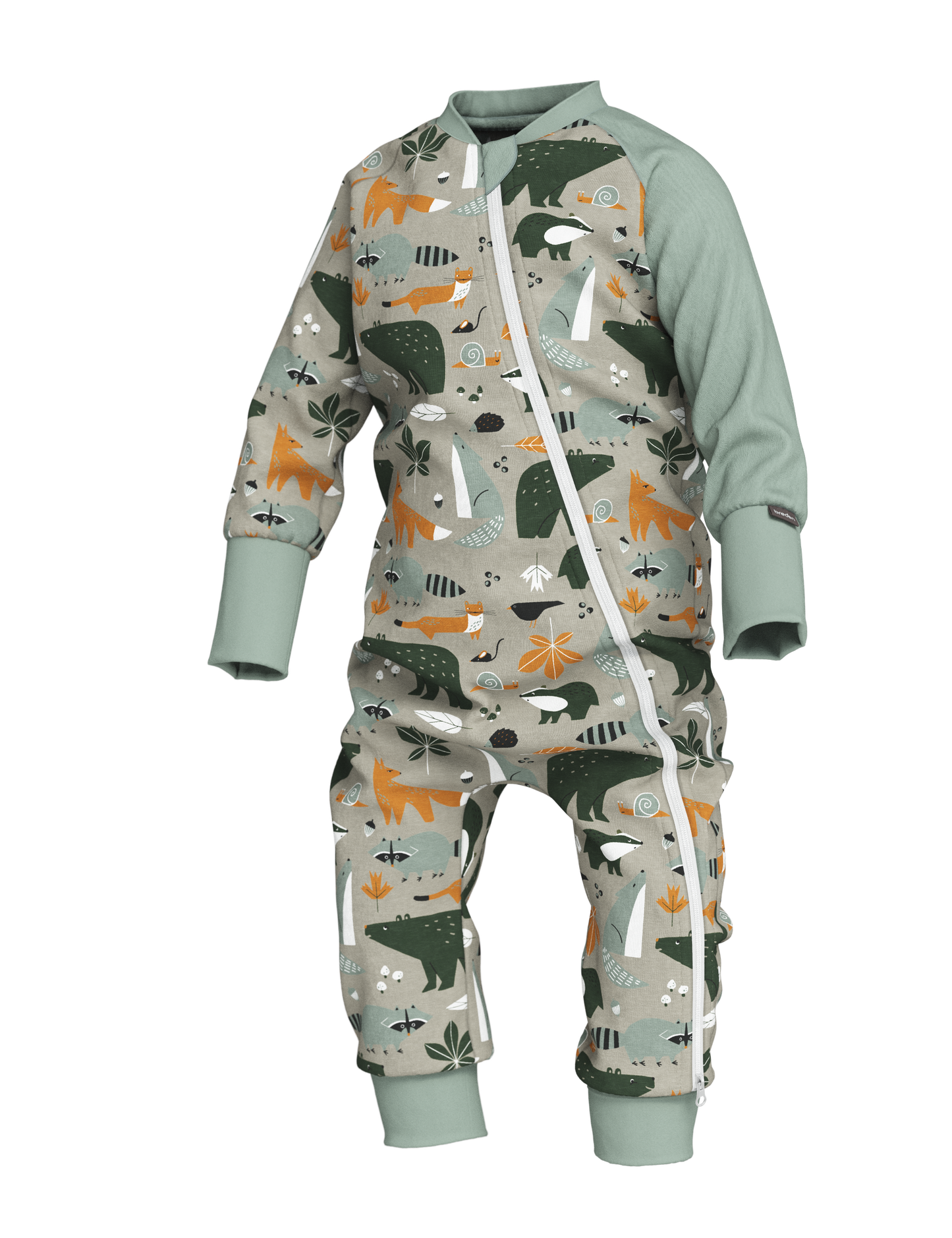 Breden – Baby-Schlafoverall | FREDA – Autumn Forest Animals