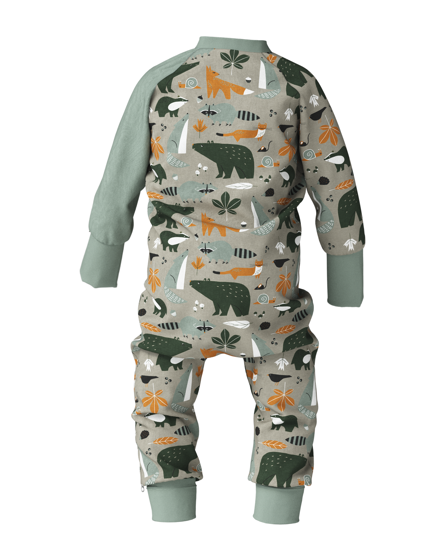 Breden – Baby-Schlafoverall | FREDA – Autumn Forest Animals