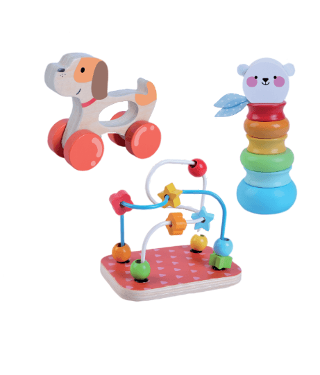 Gerardo's Toys - Holz Spielset - Panda Pals