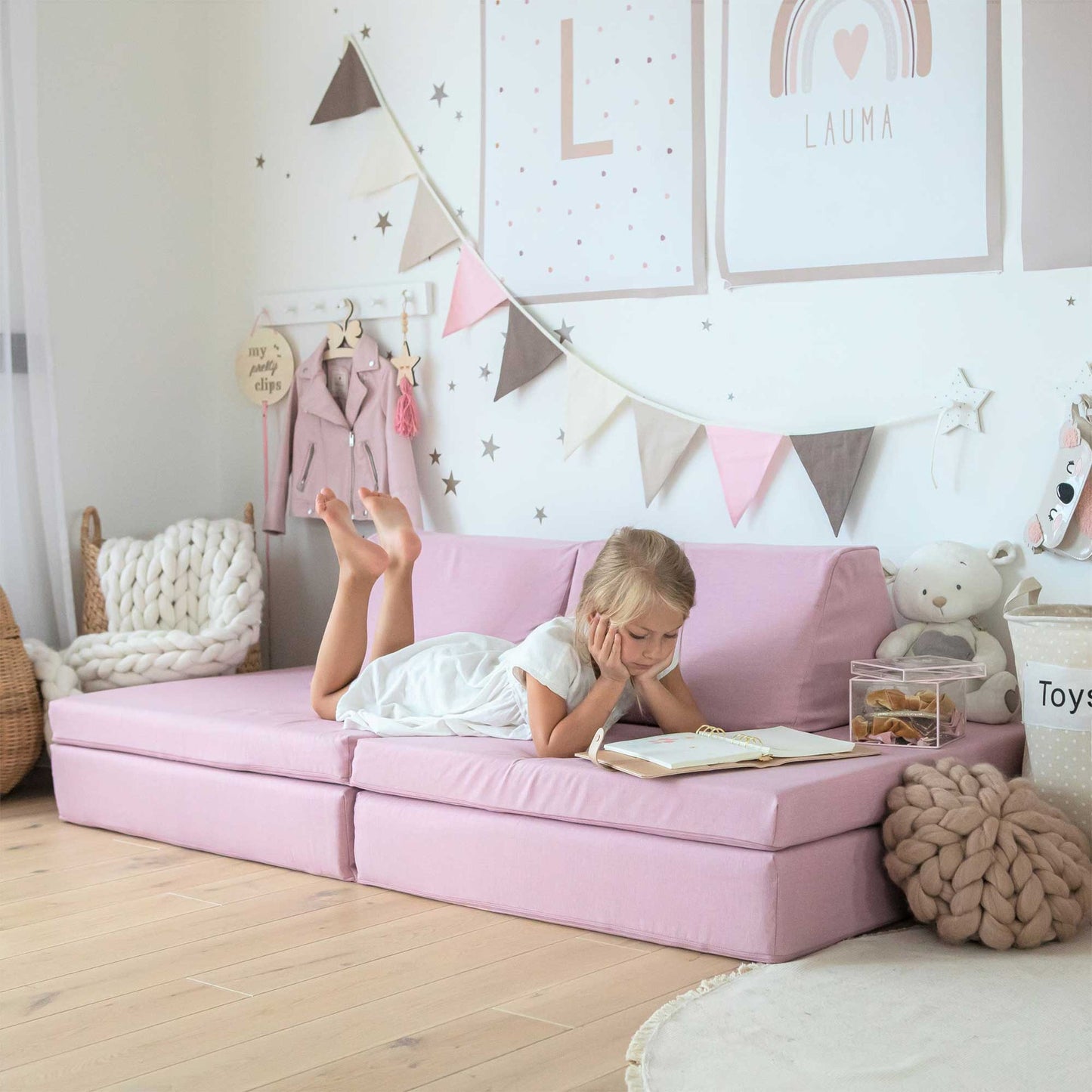 Monboxy - Aktivitäts Spielsofa | Rosa