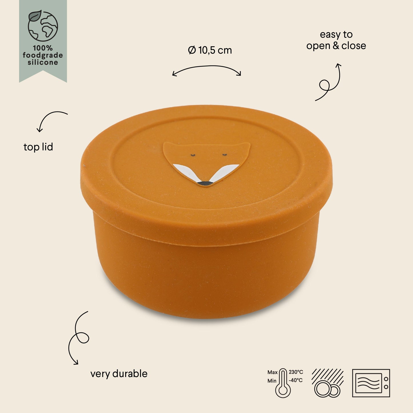 Trixie Baby – Silikon Snackdose mit Deckel | Mr. Fox